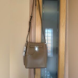 Michael Kors Tan Crossbody Bag with Chain Detail